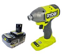 Visseuse à chocs sans fil RYOBI RID18BL-0 18 V 300 Nm 1/4" sans balais + 1 batterie 4,0 Ah - sans chargeur