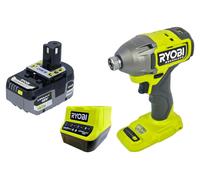 Visseuse à chocs sans fil RYOBI RID18BL-0 18 V 300 Nm 1/4" sans balais + 1 batterie 5,0 Ah + chargeur