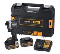 Visseuse À Chocs Ultra Compacte XR 18V 5Ah Brushless DCF85MP2T-QW Édition Limitée McLaren Livrée Avec 2 Batteries 5Ah Li-Ion, 1 Chargeur en Coffret TSTAK
