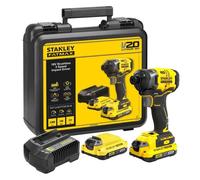 Visseuse à impact sans fil - 18V - STANLEY FATMAX V20 - SFMCF820D2K-QW - Brushless - 190Nm - 2 batteries 2 Ah + chargeur 2 A