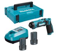 Visseuse articulée sans fil Makita DF 012 DSJ 7,2 V 5,6 Nm + 2 batteries 1,5 Ah + chargeur + Makpac