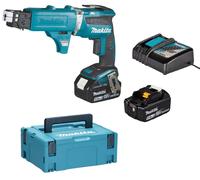 Visseuse automatique 1/4'' 18V LXT 5 x 25 à 55mm + 2 batteries 5Ah + chargeur rapide + coffret MAKPAC 2 - MAKITA - DFS452TJX2