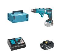 Visseuse automatique à placo 18V DFS452ZJX + chargeur de vis + 1 batterie BL1830B 18V 3 Ah + 1 chargeur rapide DC18RC MAKITA