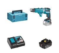 Visseuse automatique à placo 18V DFS452ZJX + chargeur de vis + 1 batterie BL1850B 18V 5 Ah + 1 chargeur rapide DC18RC MAKITA