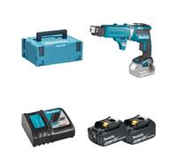 Visseuse automatique à placo 18V DFS452ZJX + chargeur de vis + 2 batteries BL1830B 18V 3 Ah + 1 chargeur rapide DC18RC MAKITA