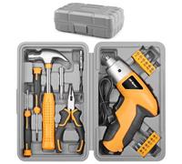 Visseuse électrique 3,6 V, coffret de 19 pièces, couleur jaune