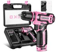 Visseuse-perceuse 12V avec 42 accessoires, perforatrice-visseuse, vitesse variable, éclairage LED, couleur rose