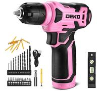 Visseuse-perceuse 8V, kit d'accessoires de 42 pièces. Percuteur-visseuse, couple de 12 Nm, éclairage LED, couleur rose