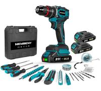 Visseuse-perceuse et perceuse - Visseuse-perceuse multifonction 3-en-1 - Moteur sans balais - Couple de 80 Nm - Batterie 18V - Coffret comprenant 2 batteries