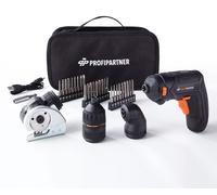 Visseuse-perceuse multifonction sans fil, 27 embouts, avec accessoires d'angle et de coupe