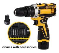 Visseuse-perceuse sans fil 12 V - Modèle 167H-EU - Coffret de démarrage - 1 batterie - Couple de 28 Nm - Diamètre de perçage de 10 mm - 1350 tr/min - Prise européenne