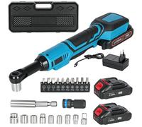 Visseuse-perceuse sans fil d'angle, avec adaptateur 1/2" + 1/4", 6 vitesses, 2x21V
