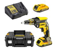 Visseuse plaques de plâtre XR 18V - DEWALT - avec 2 Batteries 18V 2.0Ah - Chargeur - Tstak - DCF620D2