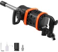 Visseuse pneumatique 3000 tr/min - Pistolet à percussion puissant pour les équipements lourds - 5175 ft-lbs - Enclume rallongée de 8 pouces - Kit de réparation et d'entretien inclus