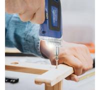 Rapesco Visseuse sans fil 1640 – 3,6 V antibactérienne rechargeable USB bleu
