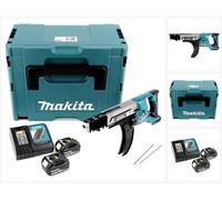 Visseuse sans fil à chargeur Makita DFR 750 RFJ 18 V 45-75 mm + 2 batteries 3,0 Ah + chargeur + Makpac