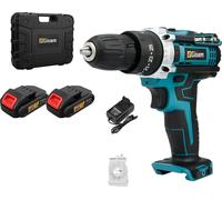 Visseuse sans fil, couple de 28 Nm, éclairage de travail LED, coffret en plastique bleu