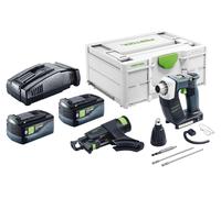 Visseuse sans fil Festool DWC 18-4500 Basic 18 V 14 Nm sans balais + 2 batteries 5,0 Ah + chargeur rapide + Systainer