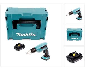 Visseuse sans fil Li-ion Makita DFS 451 Y1J 18 V : Kit comprenant : 1 batterie BL1815N, mallette Makita Makpac taille 2