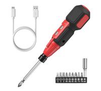 Visseuse Sans Fil, Tournevis électrique, Ensemble de Tournevis électrique Rechargeable avec LED Intégrée - Rouge et Noir