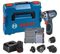 Visseuse séns Fil Bosch Professional 12 V, 1 Tête Flexiclick, séns Batterie, En Coffret L, Bleu, Flexiclick, 30 Nm