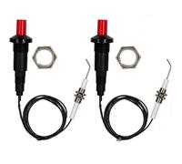 VISSQH 2 x Allumeur Piézoélectrique Allumeur en Céramique,Allumeur à Bouton avec câble,d'allumage à étincelle piézo,pour barbecue à gaz Allumeur à électrode- 30 cm