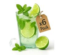 Viste-lo Verres Tiki pour cocktail. 6x verres tiki pour cocktails, sangria ou boissons froides. Design tiki. Verre recyclé. 500 ml. Gobelet long Tiki. Verres Bacardi, gobelets enfants. (MOJITO 400ML)