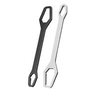 Vistnale Clé universelle à réglage automatique | 2 pièces Clé à réglage automatique double extrémité en acier haute teneur en carbone Multi pour 8-24 mm et 8-27 mm, et argent