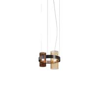 Vistosi Armonia SP 50 Pendelleuchte, noir / cuivre, verre terra / ambre