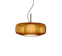 Vistosi Plissé SP G Pendelleuchte, bronze mat, ambre foncé