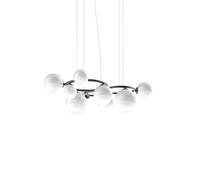 Vistosi Puppet Ring SP 11 Pendelleuchte, nickel noir satiné, blanc dégradé