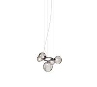 Vistosi Puppet Ring SP 5 Pendelleuchte, nickel noir satiné, gris fumé