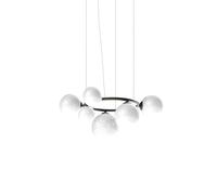 Vistosi Puppet Ring SP 7A Pendelleuchte, nickel noir satiné, blanc dégradé