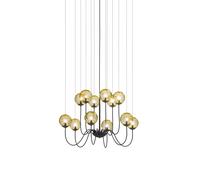 Vistosi Puppet SP 12 P Pendelleuchte, noir mat, ambre