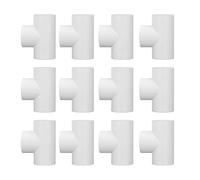 Vistreck 12 Pack PVC Tee Raccords pour Tuyaux D'Eau Froide, Raccords en | Joints en plastique à paroi intérieure lisse, idéaux pour l\'irrigation de piscine, de spa, de conduites d\'alimentation en