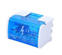 Vistreck Boîte de Distribution de Bornes sur Rail Din à 2 Niveaux, 125 A avec Couvercle Transparent, Boîte Jonction Compacte pour l'électrotechnique