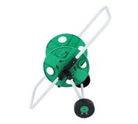 Vistreck Chariot Enrouleur de Tuyau d'eau avec Roues, Chariot de Rangement Tuyau à Pousser à la Main en PP Vert pour une Utilisation dans le Jardin