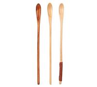 Vistreck Ensemble de Cuillères en Bois à Long Manche, 3 Pièces, pour Mélanger le café, le thé au Lait et Miel, Essentiels de Cuisine