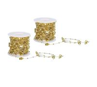 Vistreck Guirlande de Perles étoiles de 10 M, 2 Rouleaux, Perles Déco Découpables pour Noël, Mariages, Décoration Intérieure (Or)
