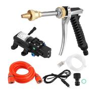 Vistreck Kit de Pompe de Laveuse Haute Pression Portable 12V 130PSI pour Le Nettoyage Voiture, Le Jardin et l'usage Domestique