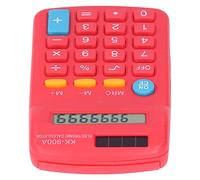Vistreck Mini Calculatrice Portable avec écran LCD à 8 Chiffres - Double Alimentation Solaire et Batterie pour l'école et Le Bureau (Rouge)
