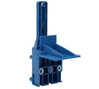 Vistreck Outil de Guidage de Perçage du Bois Menuiserie, Localisateur Trous Réglables et Jeu Forets pour le Travail du Bois 41 Pièces (Bleu)