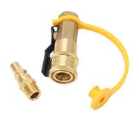 Vistreck Raccord de Gaz à Connexion Rapide, Adaptateur 1/4 Pouces avec Vanne d'arrêt pour Camping-cars, Camping-cars et Grils