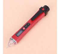 Vistreck Stylo de Test Numérique de Détecteur Tension Courant sans Contact, AC 12-1000V avec écran LCD S N, Lampe Poche et sensibilité Réglable (Rouge et Noir)