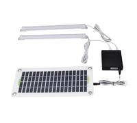 Vistreck Tube de Lumière Solaire 30W 12V/5V, Double USB, Panneau Solaire LED, Lumière de Tente pour Caméra et Utilisation en Extérieur