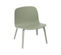 Muuto Visu Fauteuil m. Base En Bois Dusty Vert