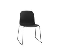 Visu Table à Manger Chaise m. Noir Base de Sled
