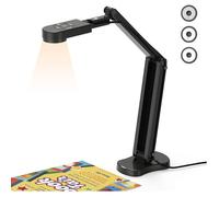 Visualiseur USB 8MP & webcam 4K, caméra documents A3 avec LED, microphones doubles, compatible Windows Mac ChromeOS