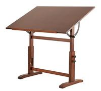 VISWIN 76 x 107 cm Table à Dessin en Bois Extra-Large, Hauteur et Angle Réglables, Table d'artiste en Bois de Pin Massif pour Dessin, Inclinable à Plat, Bureau d'art de Studio pour Peinture