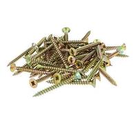 Viswood 1003540 Boîte de 500 Vis à bois aggloméré tête fraisée Pozidriv Filetage total 3,5 x 40 Acier Zingué Bichromaté